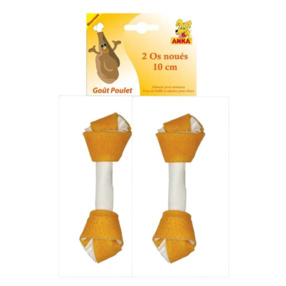 Friandise Chien 2 Os Noué Poulet 10cm - ANKA