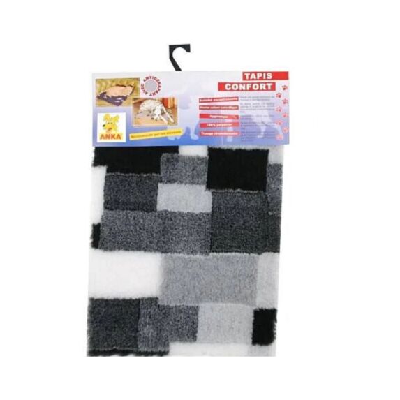 Tapis Chien Confort Patchwork 50x75cm Blanc Noir - ANKA