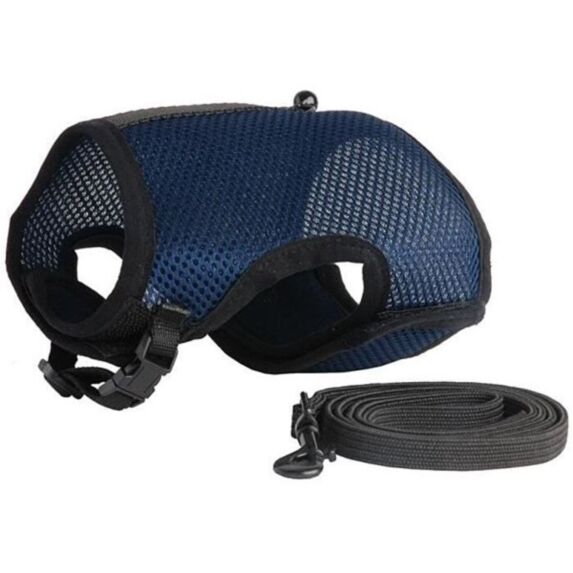 Harnais et Laisse Lapin Nain Bleu Navy - RONGIS