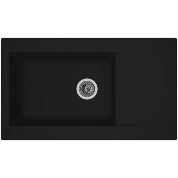 Evier 1 bac 86x50cm Einna noir - DIADEM