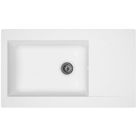 Evier 1 bac 86x50cm Einna blanc - DIADEM