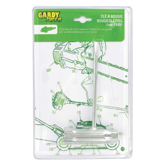 Clé à bougie avec manche tournevis - GARDY PARTS