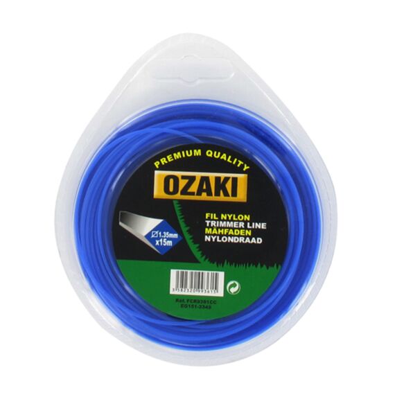 Coque fil nylon carré Ø1,35 mm, 15 m - OZAKI