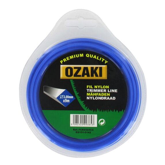 Coque fil nylon carré Ø3,00 mm, 9 m - OZAKI
