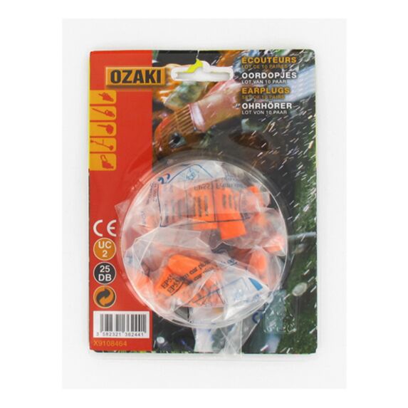 Lot de 10 paires de bouchons anti-bruit en mousse - OZAKI
