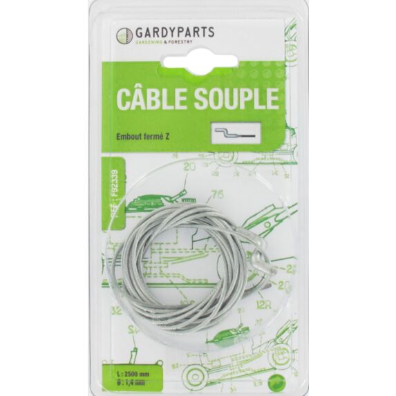 Câble souple embout fermé Z - GARDY PARTS