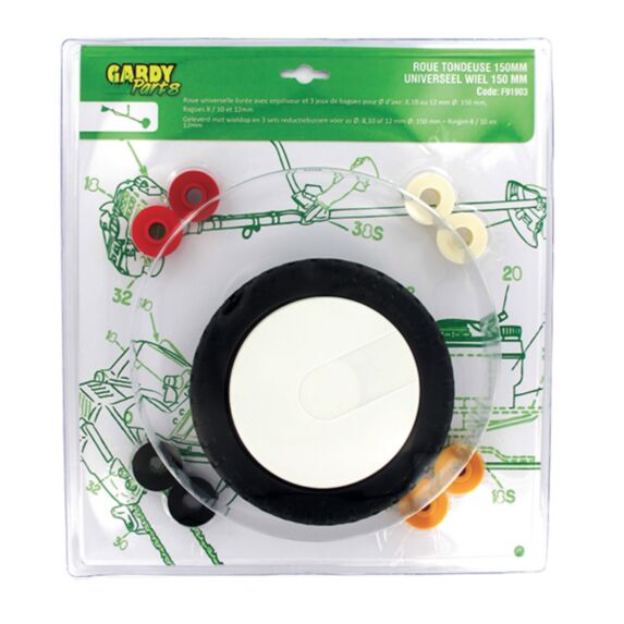 Roue 150 mm pour tondeuse - GARDY PARTS