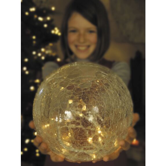 3 Boules verre led blanc - BLACHERE