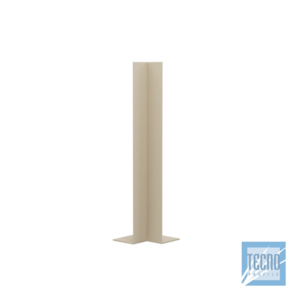 Angle interieur double pour planche de rive PVC sable - hauteur 500mm