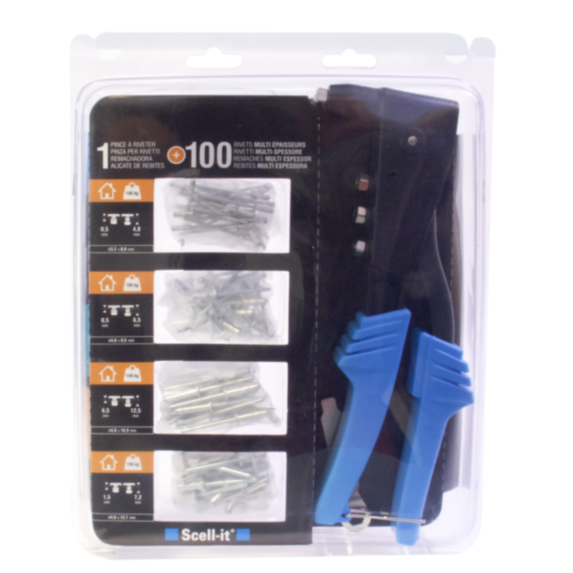 Pince à riveter réglable + 100 rivets - SCELL IT