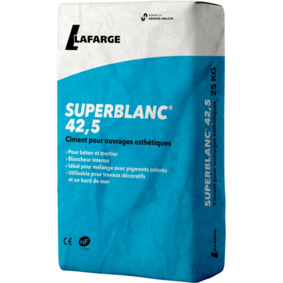 Ciment SuperBlanc 42,5C 25kg - LAFARGE