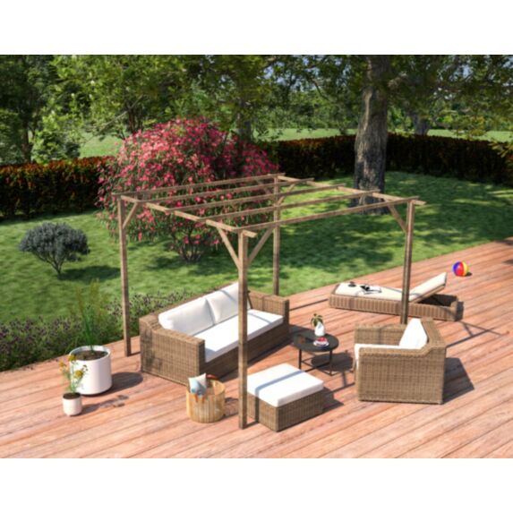 Tonnelle PATAGONIE 3000x3000xH2450mm-pot.7x7