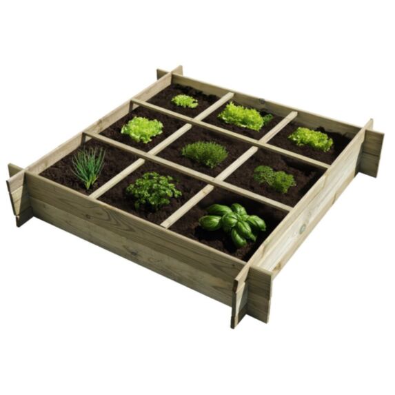 Carré potager pin 90x90xH.18cm - CERLAND