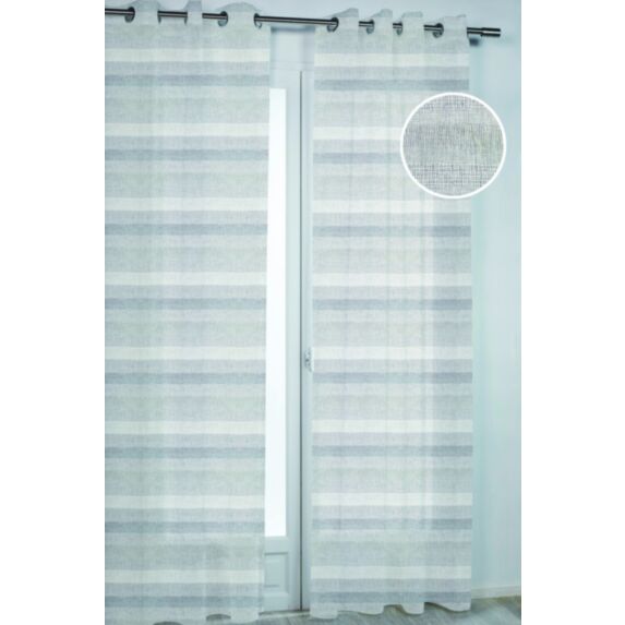 Voilage Savanna 140x260cm gris 090 - ROCLE