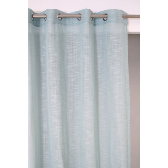 Voilage Rabane Aqua 140 x 240 cm bleu ciel effet naturel - ROCLE