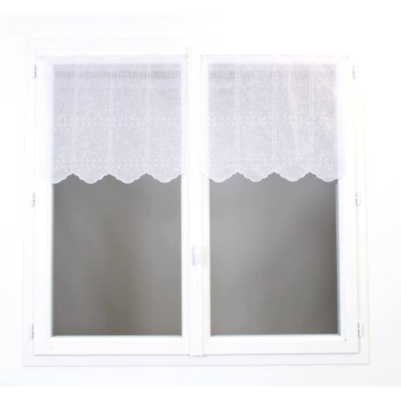 Vitrage à la coupe largeur 58cm beige