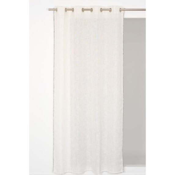 Panneau voilage ivoire 140x240 broderie fantaisie - ROCLE