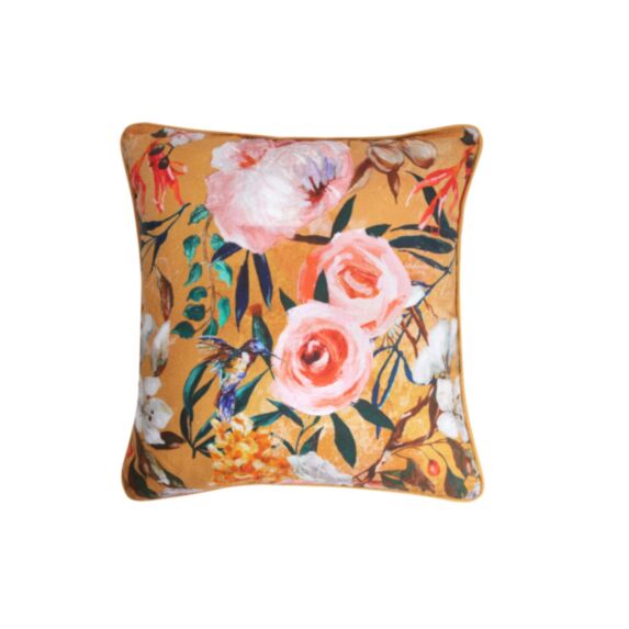 Coussin 45x45cm Déhoussable Gilda jaune