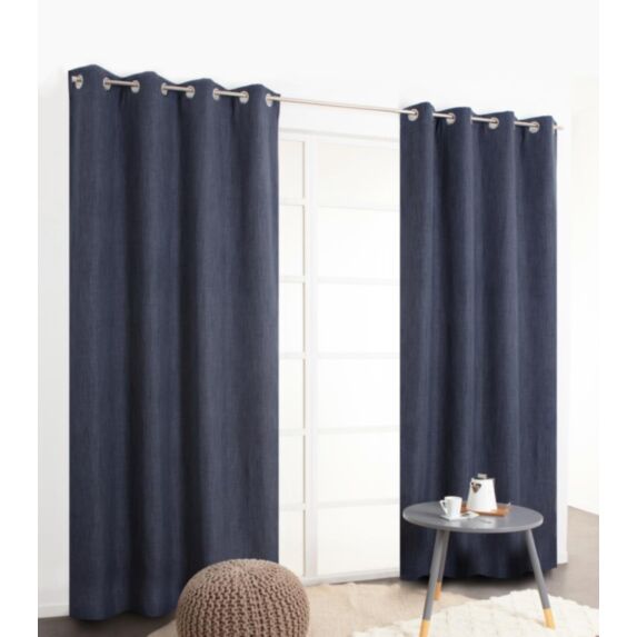 Rideau thermique 8 oeillets Valdo 135x240cm Bleu
