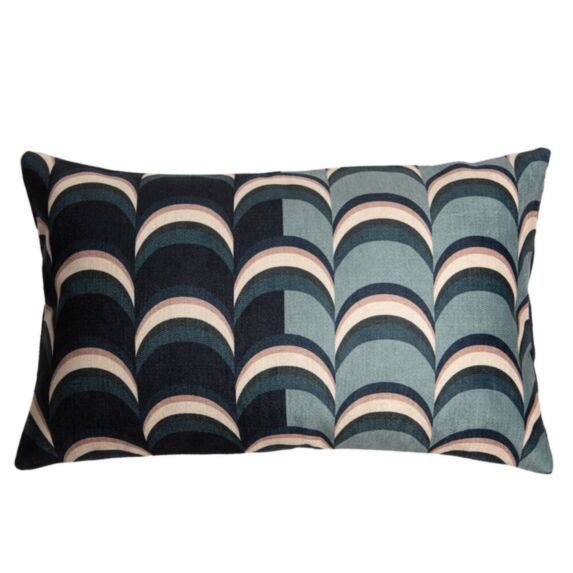 Coussin Hermeline 30x50cm Bleu foncé