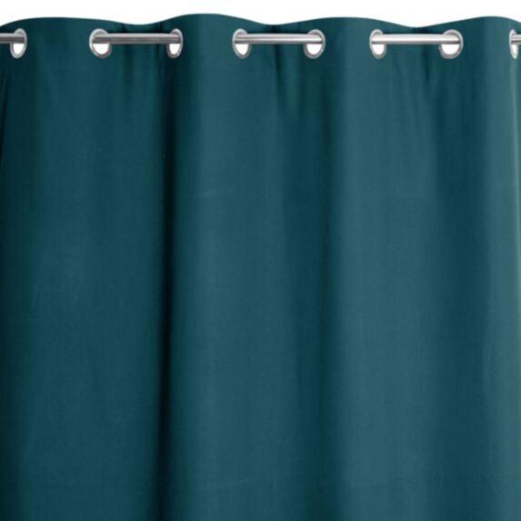 Rideau thermique à oeillets Must 138x240cm bleu canard - JBY CREATION