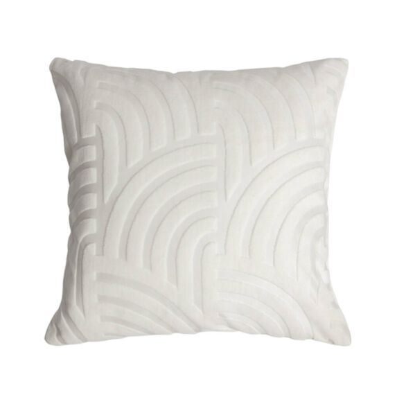 Coussin déhoussable 40x40cm Willis blanc - JBY CREATION