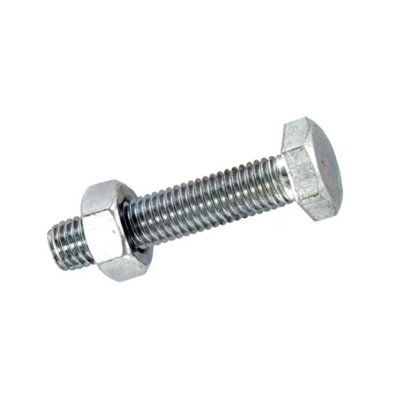 3 boulons tête hexagonale acier zingué 8x50 - INVENTIV