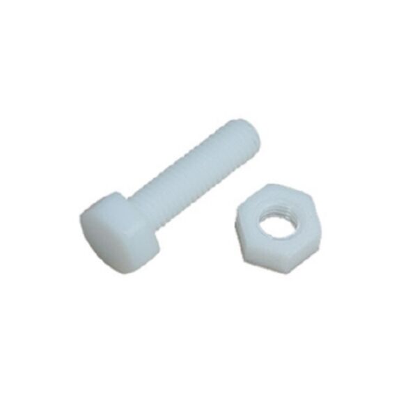 6 boulons tête hexagonale acier zingué 6x40 - INVENTIV