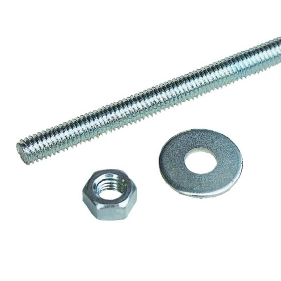 4 tiges filetés acier zingué ∅4x200mm - INVENTIV