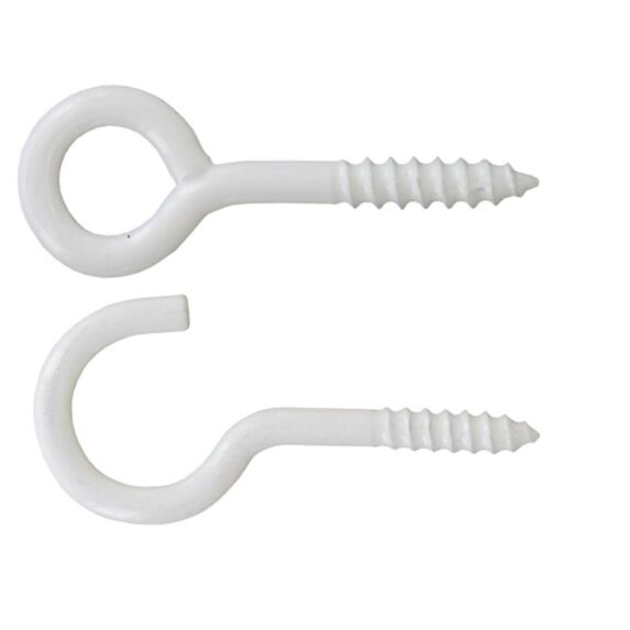 16 pitons et crochets acier plastifié 2,5x10 - INVENTIV