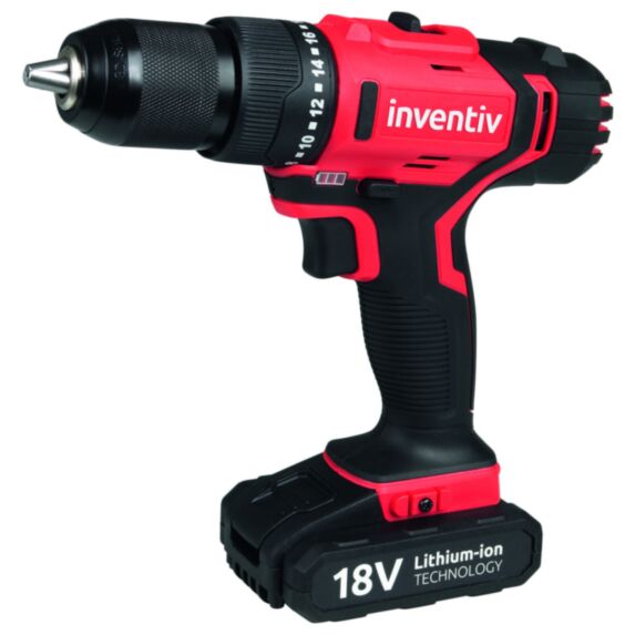 Perceuse à percussion 18V Batterie 2x2Ah + mallette - INVENTIV