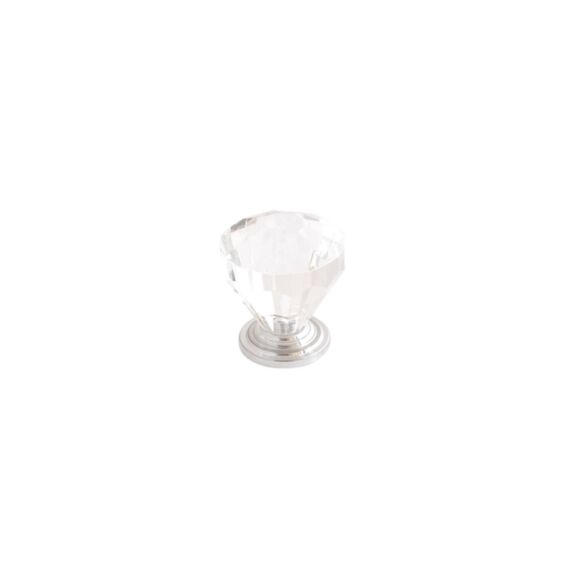 Bouton meuble Diamant transparent ø32mm h37mm - B BEAUTY