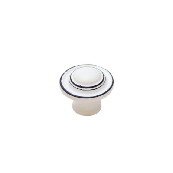 Bouton meuble Bhopal Métal Blanc ø31mm h27mm - B BEAUTY