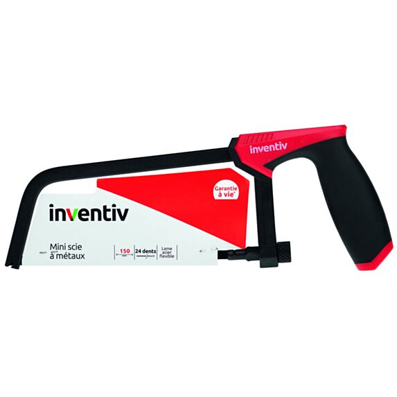 Mini scie à métaux poignée tri-matière 150mm - INVENTIV