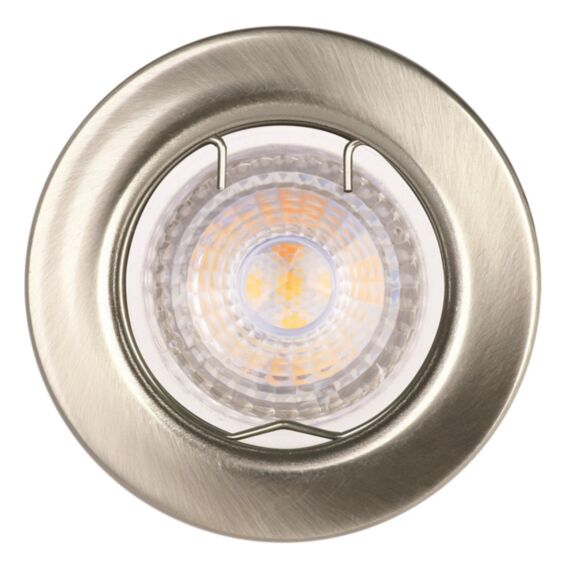 Lot de 3 spots à encastrer LED FIXE - 4,6W - nickel brossé - 4000K - INVENTIV