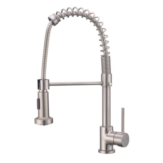 Mitigeur évier à douchette Korse façon inox  - INVENTIV