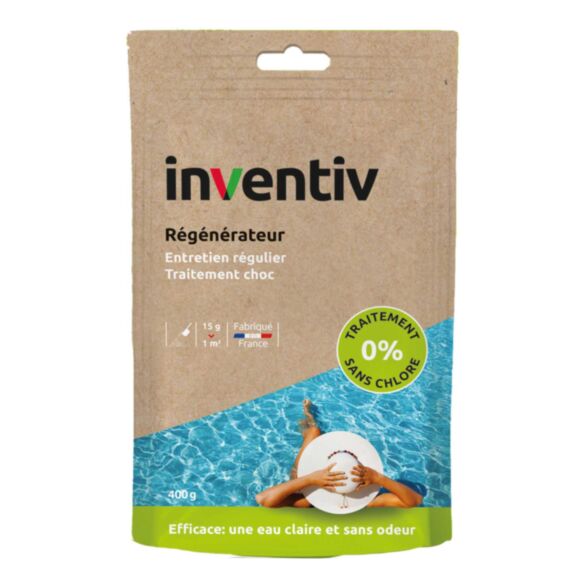 Sachet de régénérateur Traitement de l'eau Piscine et Spa 400gr - INVENTIV