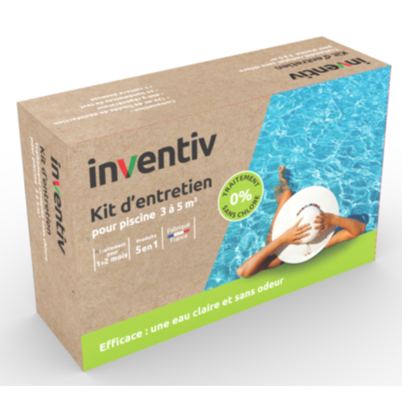 Coffret Entretien Piscine 1 à 3 m³ Sans chlore - INVENTIV