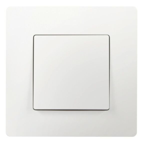 Interrupteur Va et Vient à Encastrer Di-Line Blanc - INVENTIV