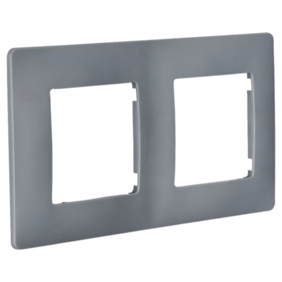 Double Plaque Finition Di-Line Zinc N°2 Gris - INVENTIV