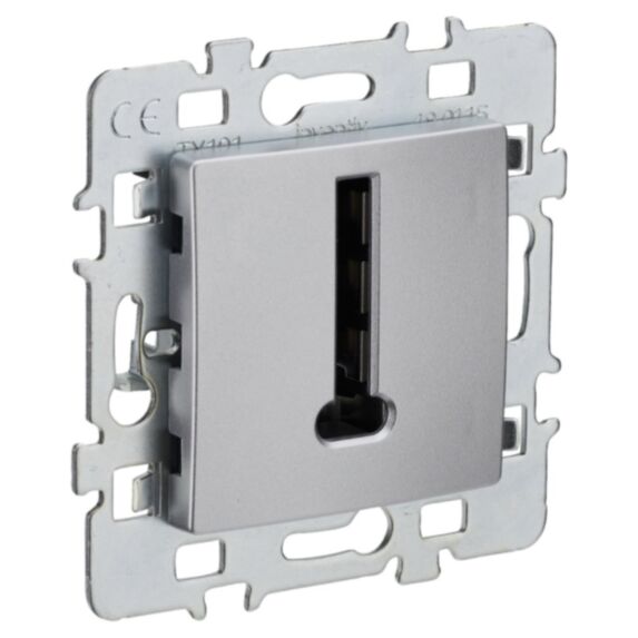 Prise Téléphone 8 Plots Di-Line Argent - INVENTIV'