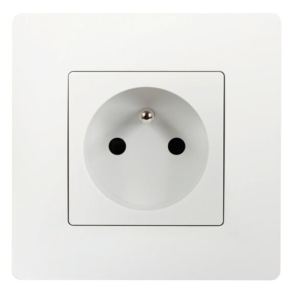 Prise Di-Line à Encastrer 2P+T 16A Blanc - INVENTIV'