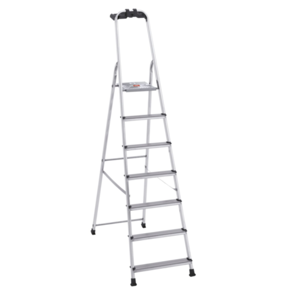 Escabeau 7 marches alu Accès à 3,40m - INVENTIV