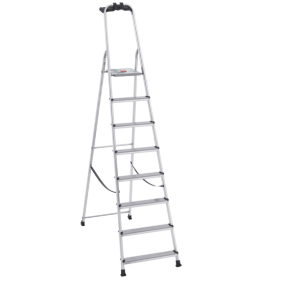 Escabeau 8 marches alu Accès à 3,62m - INVENTIV