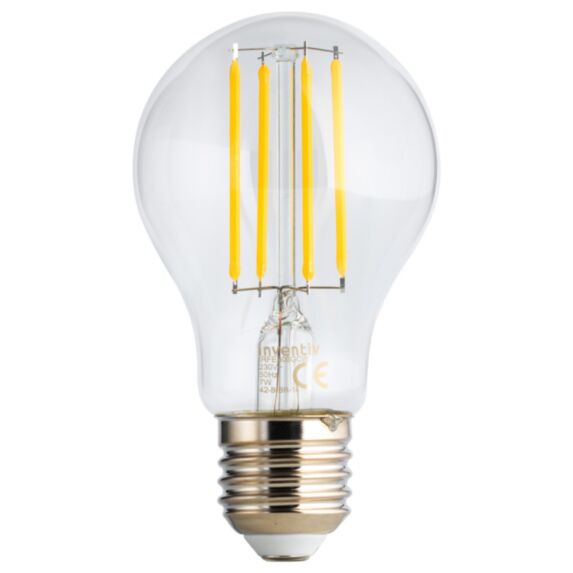 Ampoule Retroled transparent E27 7W 2700K blanc chaud - INVENTIV
