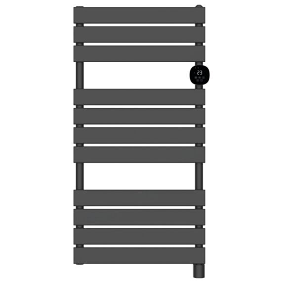 Sèche-serviette inertie fluide Isapla barres plates 500W Gris - INVENTIV