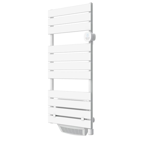 Sèche serviette inertie fluide + soufflerie Venio 1500W Blanc - INVENTIV