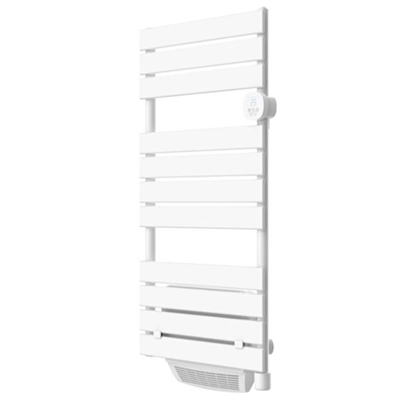 Sèche serviette inertie fluide + soufflerie Venio 1500W Blanc - INVENTIV