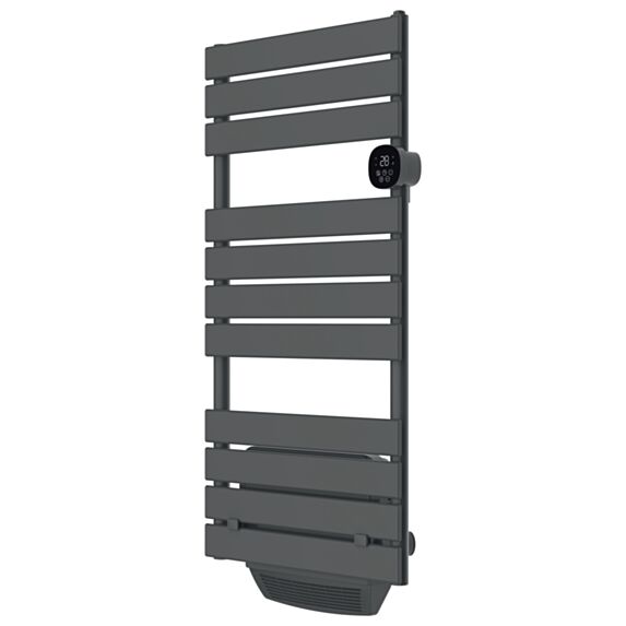 Sèche serviette inertie fluide + soufflerie Venio 1500W Anthracite - INVENTIV