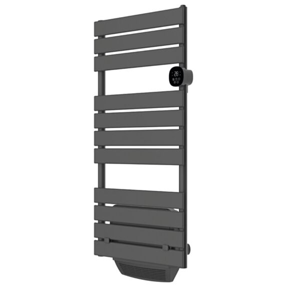 Sèche serviette inertie fluide + soufflerie Venio 1500W Anthracite - INVENTIV